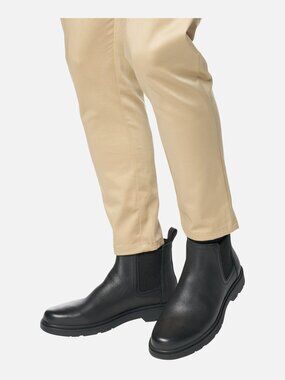GEOX Men's Chelsea Boots, Black Leather, Spherica EC1 man - Size 44/11
